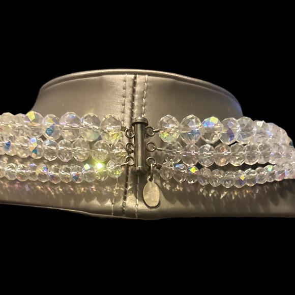 Donna Dressler 1980’s Graduated AB Crystal Bead Necklace 22” - Picture 3 of 13